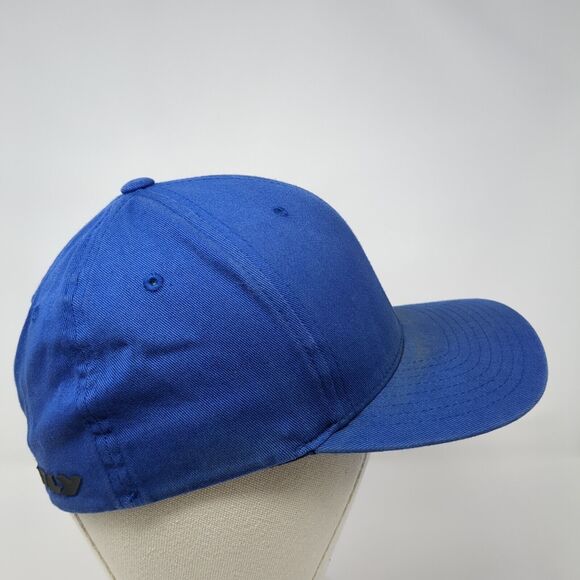 Fly Racing Fitted Hat Blue S/M Flexfit Solid 6 Panel Outdoor Stretch - Picture 3 of 8